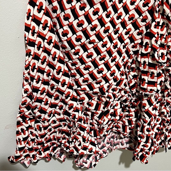 Diane von Furstenberg Emilia Geometric Mini Wrap Dres - Picture 6 of 8